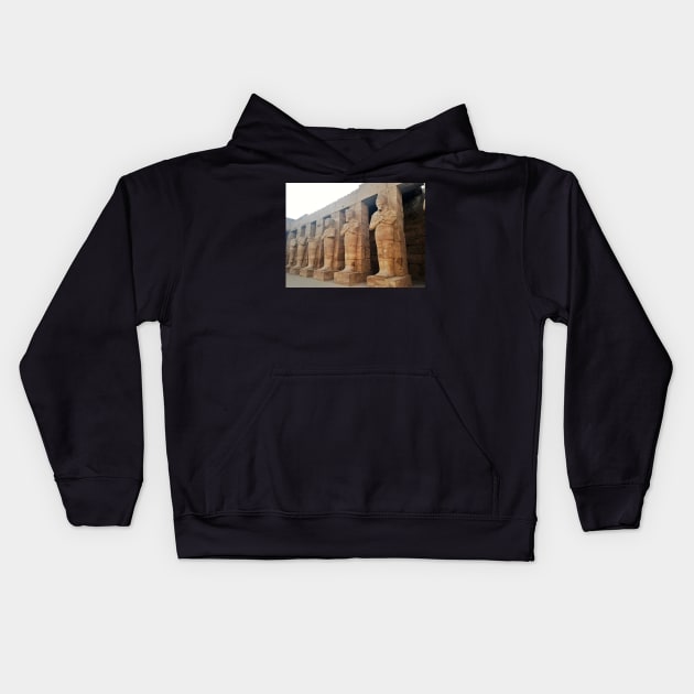 Ancient Architecture of Karnak Temple in Luxor Kids Hoodie by Anastasia-03